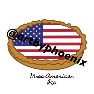 American Pie Song Inspired Print