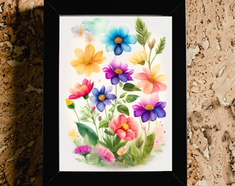 Wildflower Art  Printable Wall Decor instance download