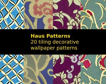 Bright and colourful decorative and tiling wallpaper designs