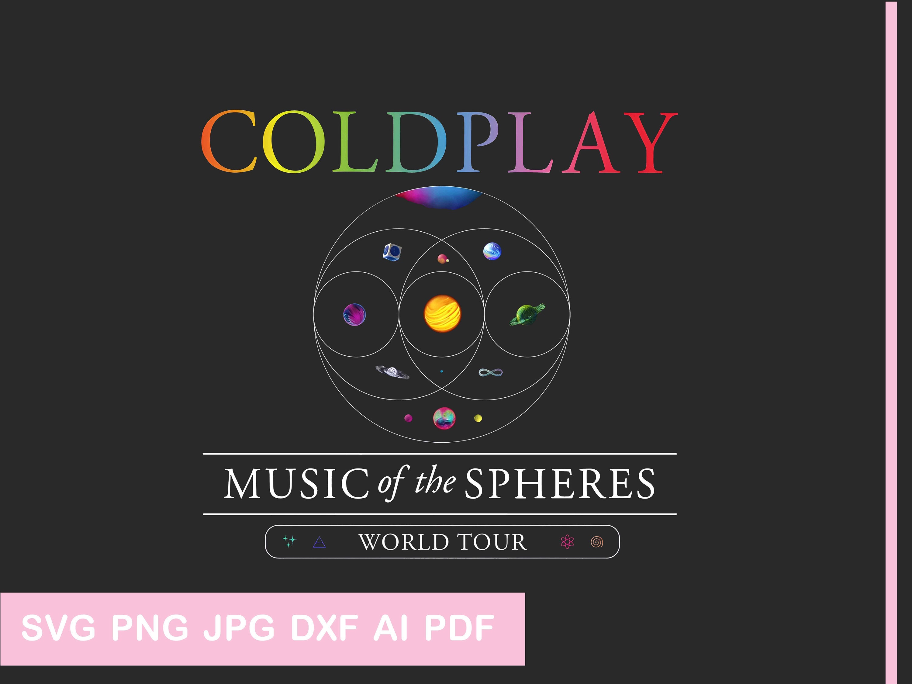 Coldplay World Tour 2023 Png Coldplay Albums Printable Poster - Etsy