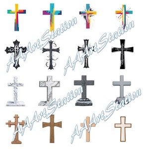 Peut inclure: Une collection de 12 designs de croix différents. Les croix sont de styles variés, y compris simples, ornés et modernes. Elles sont faites de différents matériaux, tels que le bois, le métal et la pierre. Les croix sont toutes en blanc, noir, gris, marron et colorées.