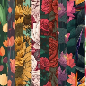 12 Infinite Tiling Flower Patterns