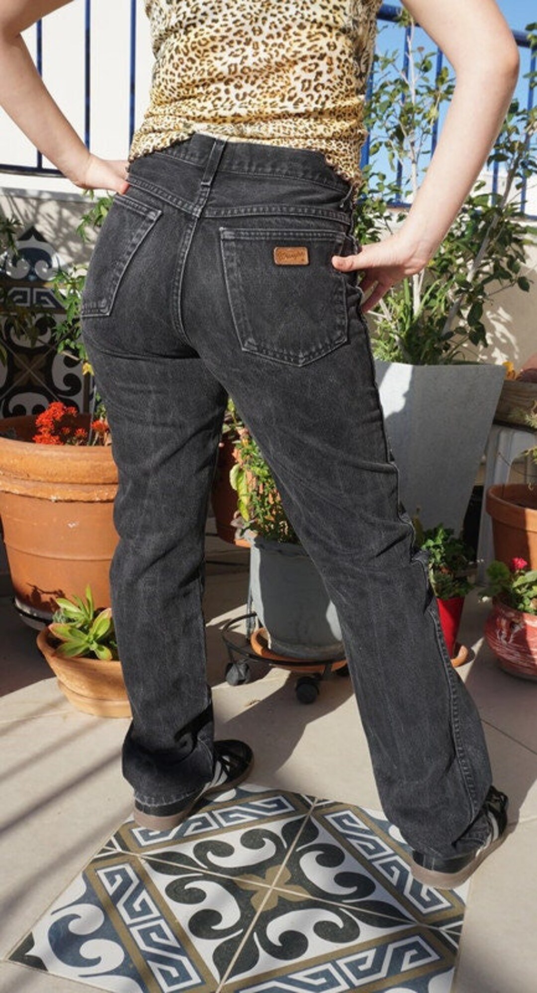 【archive】90s Wrangler 3D Wide Denimpants Wrangler Archive 90s Buggy Denim Pants Unisex Cotton Size 32