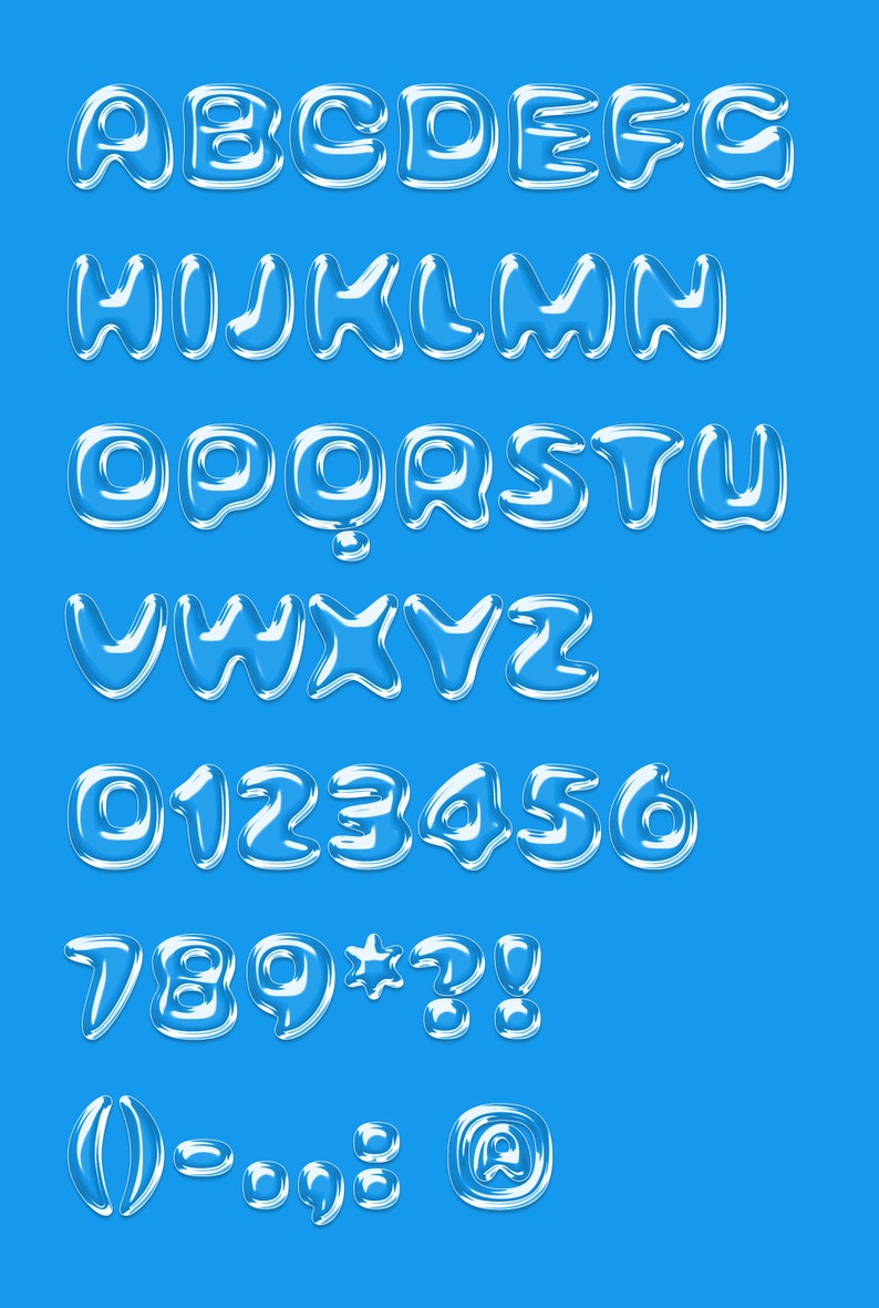 Bubbles Letters PNG Editable Letters Bubbles Canva or Write