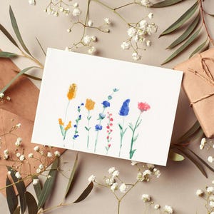 Carte de voeux fleurs sauvages