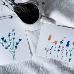 Lot de cartes de voeux florales