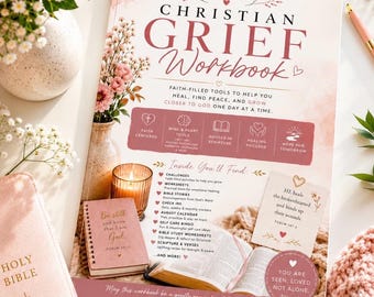 Christian Grief Workbook for Women | 60 Printable Journal Pages