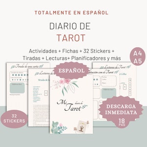 Tarot Planner in Spanish. Digital Tarot Journal. Customizable Tarot Journal. Downloadable Tarot Journal. Printable Tarot Journal.