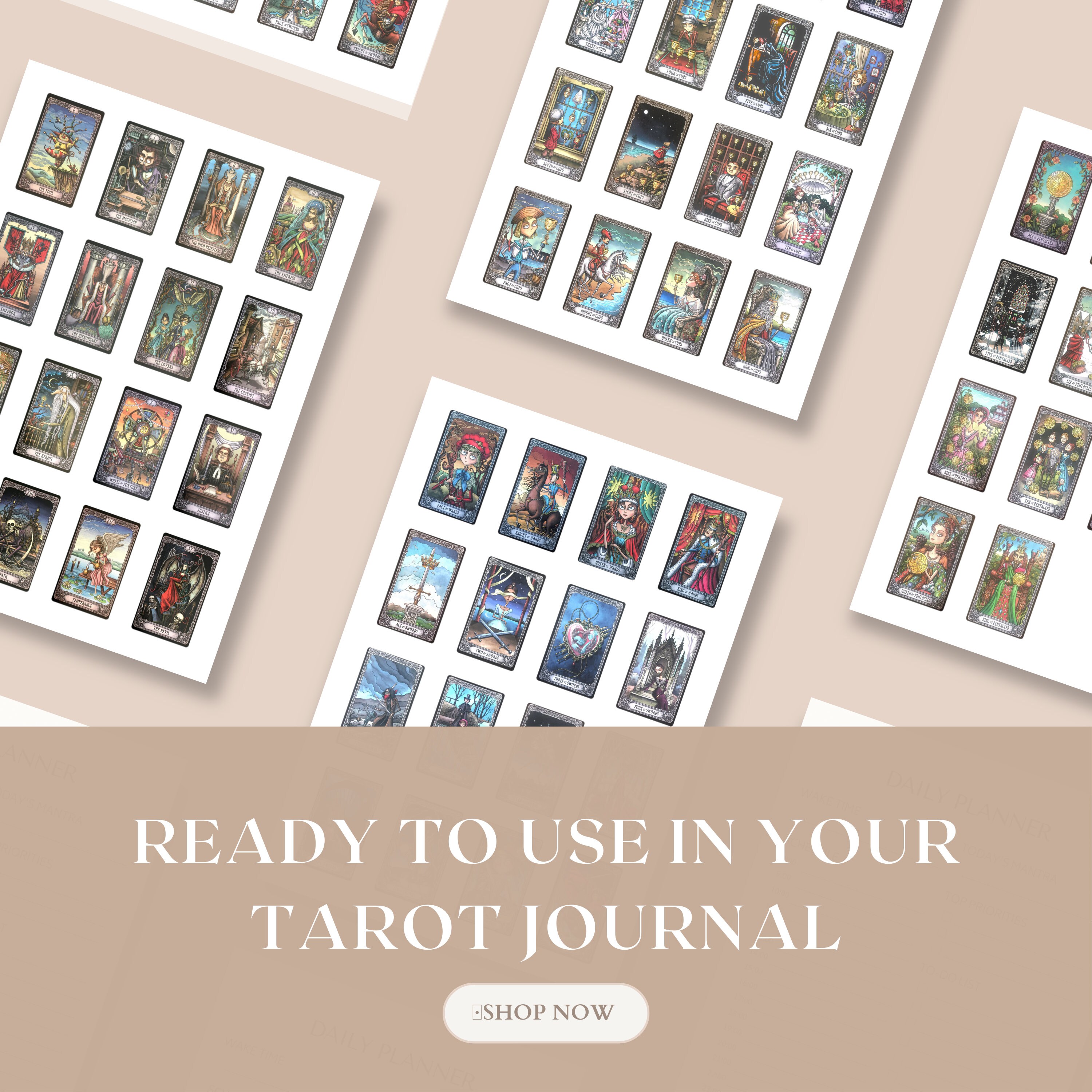 Stickers the Dark Mansion Tarot. Goodnotes Stickers. Tarot Journal