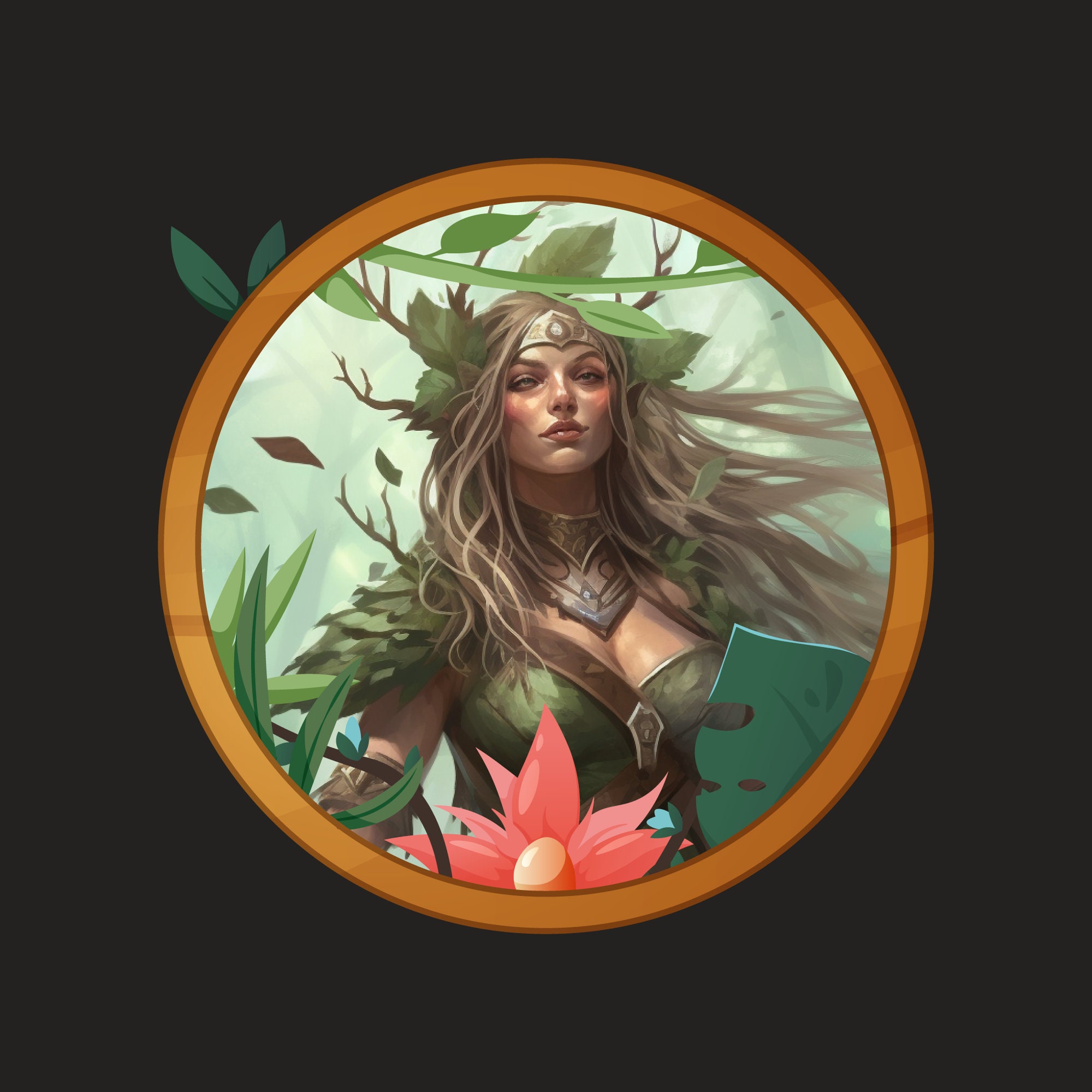 Flora Token Border, Frame for Digital Tokens. Use Them on Your Favorite ...