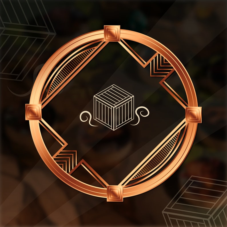 Art Deco Thin Token Border, Frame for Digital Tokens. Use Them on Your Favorite VTT, Roll20