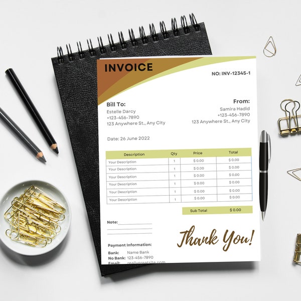 Business Invoice, Printable Invoice, Editable Invoice, Invoice Template Download, Invoice Template for Small Business.