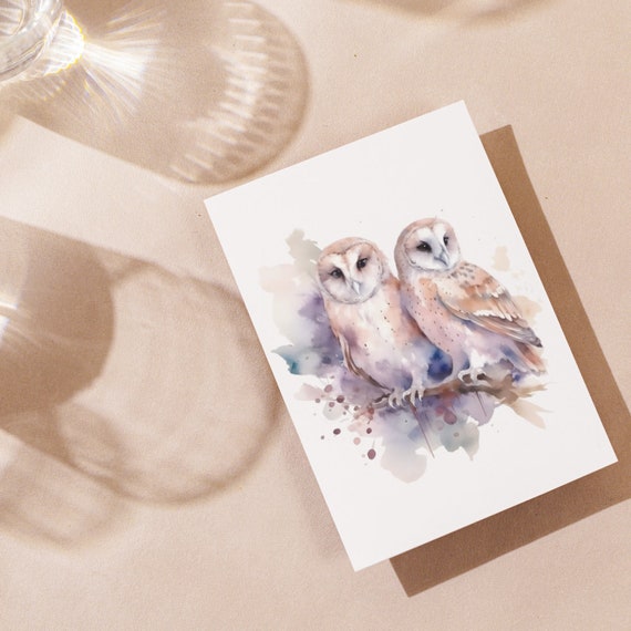 Watercolor owl printable bookmarks - Sublimation Bundle