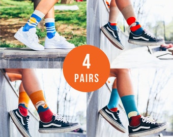 Nieuwe sokkendoos met landschapspatroon - artistieke ontwerpen, coole sokken voor iedereen, perfect cadeau voor stijlliefhebbers