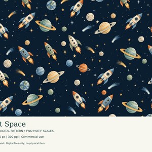 Quiet Space Seamless Digital Pattern, PNG JPG, Tumbler Crafts Fabric Paper, Printable Extras, Commercial Use
