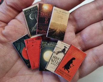 Miniature Spooky Printable Book Covers / 13 Different Book Covers DIGITAL DOWNLOAD ONLY