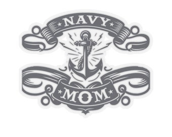 Simple Navy Mom Anchor Sticker | Navy Mom Gift | Military Mom | Veteran Mom