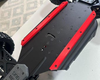 Chassis Skid Slide Rails for Arrma Typhon, Kraton, Notorious 6s (Black)