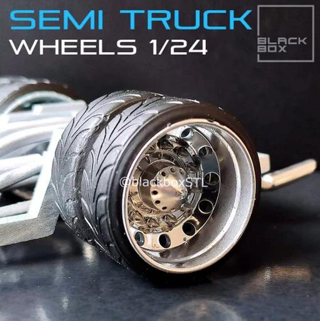1/18 Scale 24-inch spiked Semi Truck Wheels Wlow Profile Tires - Etsy