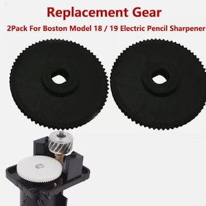 May include: Two black replacement gears for a Boston Model 18/19 electric pencil sharpener. 2Pack For Boston Model 18 / 19 Electric Pencil Sharpener