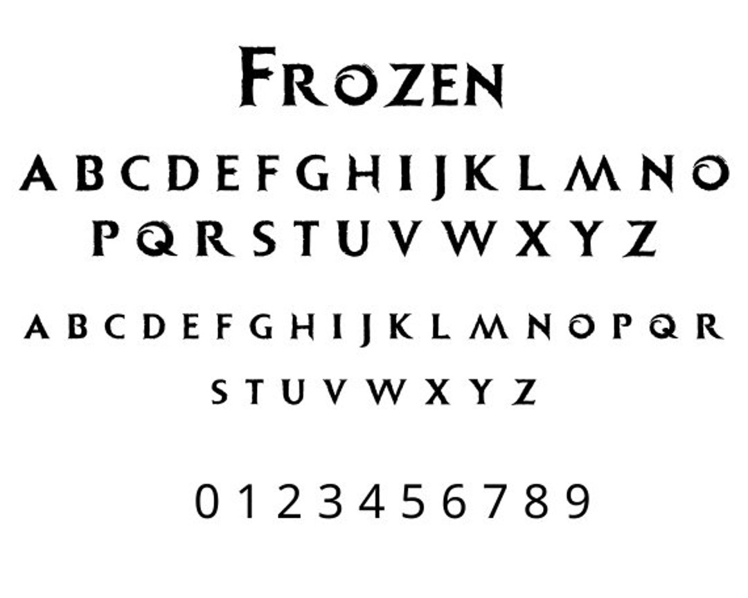 Frozen Font, Frozen 2 Font, Frozen Svg, Frozen Font Svg, Frozen Font