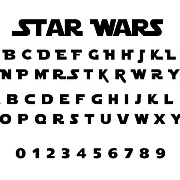 Star Wars Font SVG, Font Svg, Star Wars Alphabet SVG, Font SVG, Digital Download, Star Wars Letters Svg, Star Wars Alphabet, Alphabet Svg