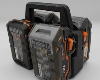 4-Slot Battery Caddy Holder Compatible with RIDGID 18V Batteries