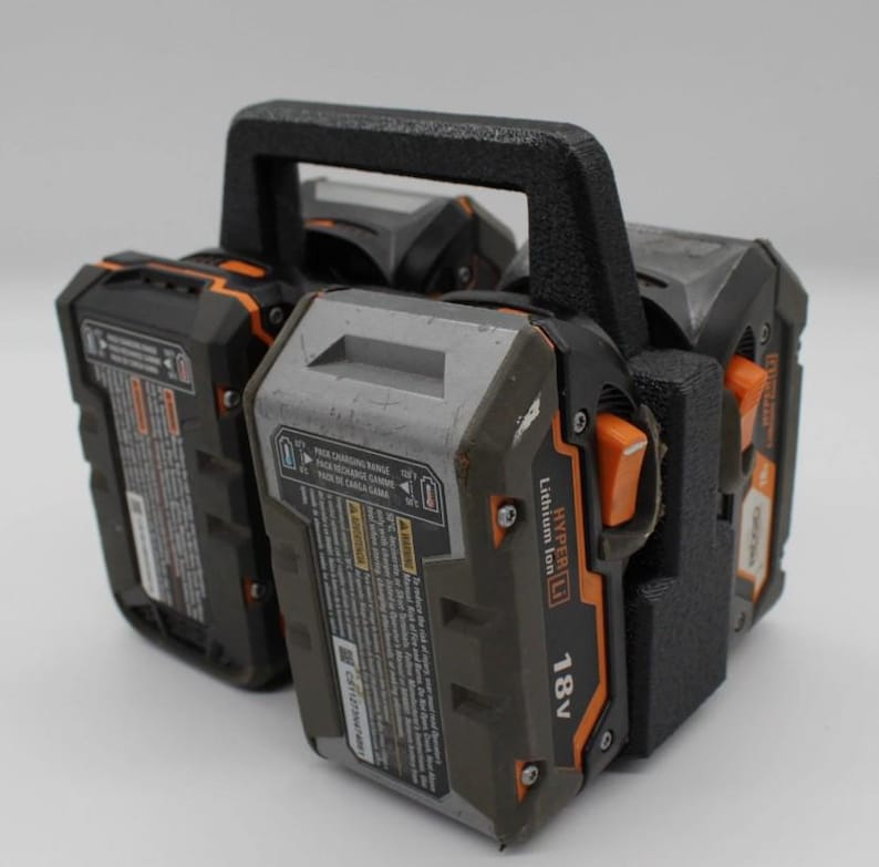 4-Slot Battery Caddy Holder Compatible with RIDGID 18V Batteries image 1