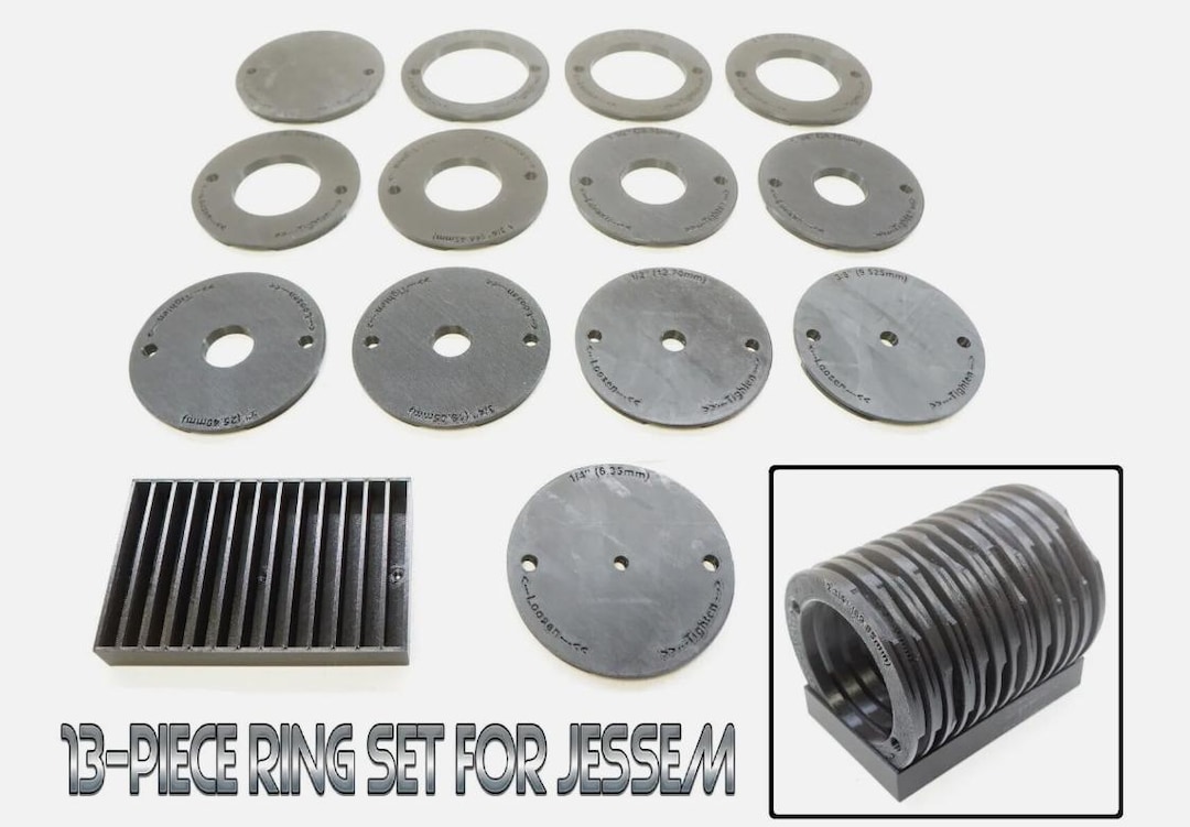 13pc Insert Ring Set With Caddy for Jessem Rout-r-lift II (02310 ...