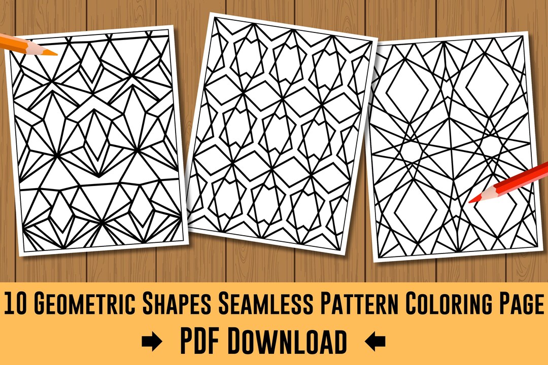 10 Geometric Pattern Coloring Pages – Abstract Printable Coloring ...