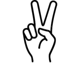 Znak pokoju SVG, PNG, JPG, sylwetka symbolu pokoju, clipart pokoju, pokój Cricut, cyfrowe pobieranie do druku