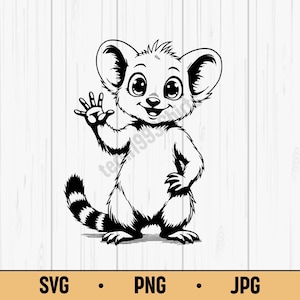 Cute Rodent SVG PNG JPG – Cartoon Animal Vector, Digital Download for Nursery, Kids Room & Woodland Decor