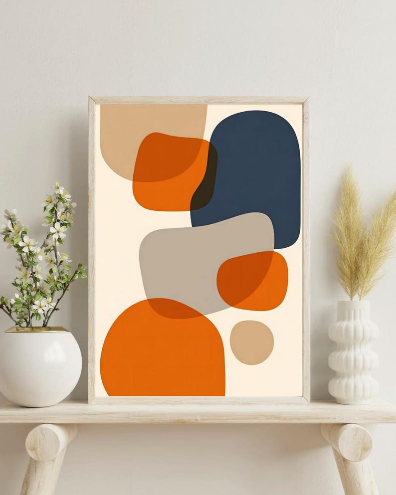 Modern Abstract Poster Digital Print – Minimalist Wall Art, Boho Art ...