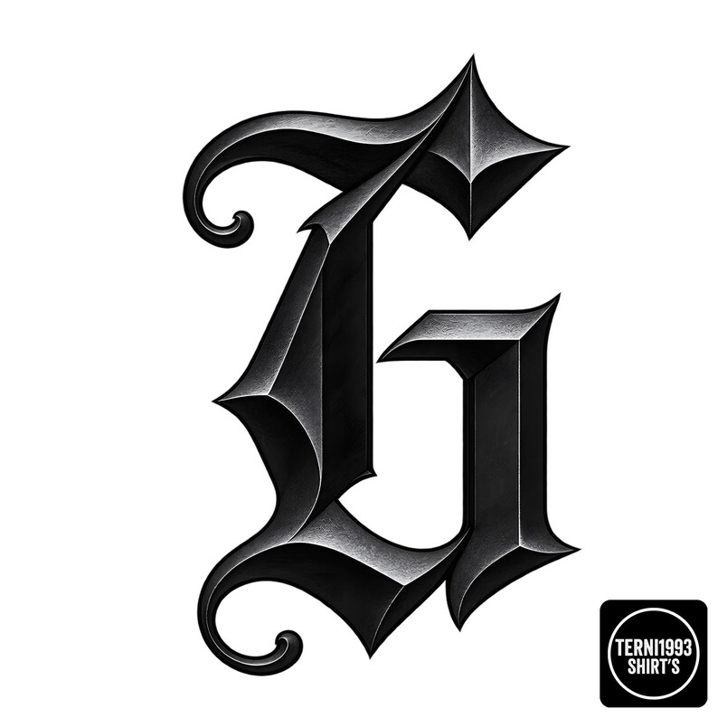 Black Gothic Alphabet A-Z PNG Clipart Bundle - Dark Medieval ...