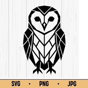 Geometrische uil SVG PNG JPG – Polygoon nachtelijke vogelvector, modern wildlife-ontwerp