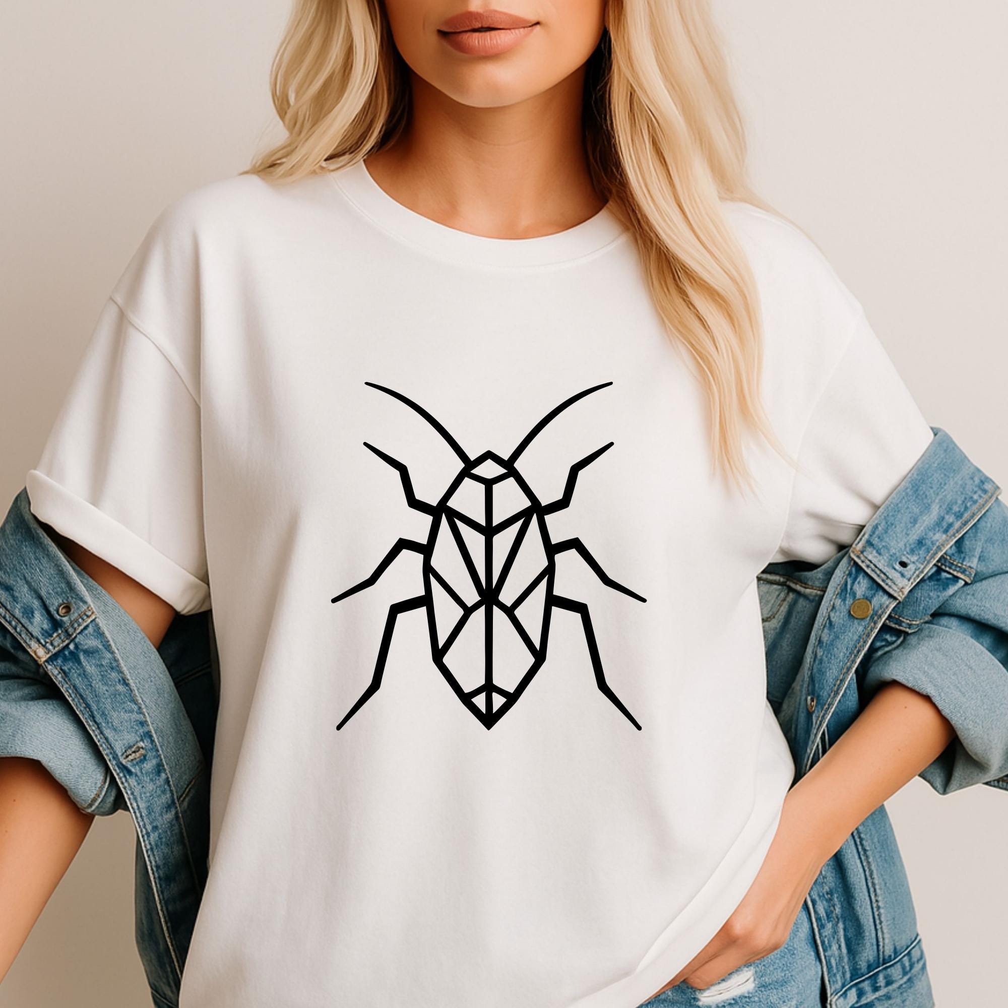Geometric Beetle SVG PNG JPG – Abstract Bug Vector, Polygon Insect Line ...