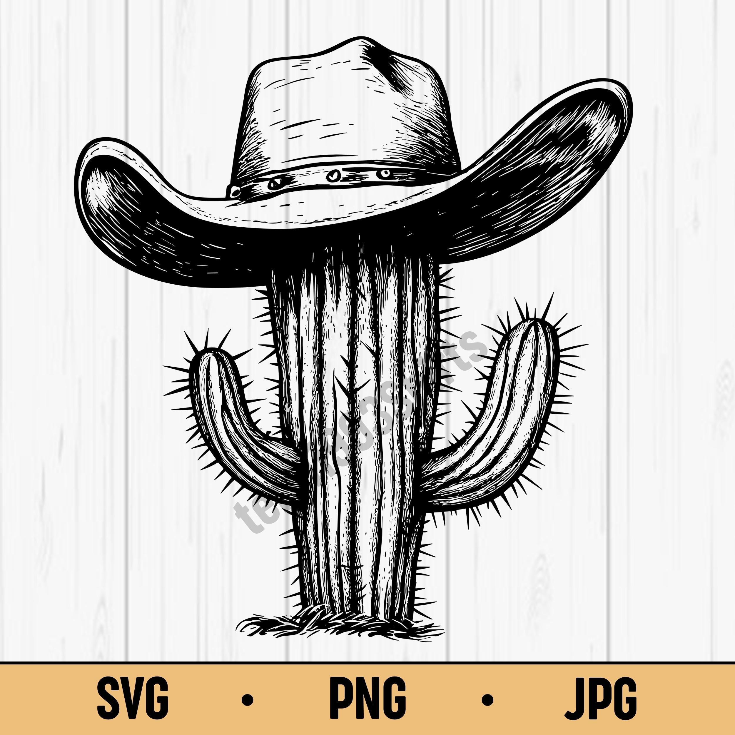 Cactus black and white art sketch - Etsy.de