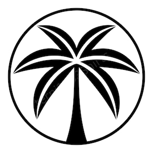 Palm Tree SVG, PNG, JPG, Tropical Logo, Palm Silhouette, Summer Clipart, Digital Printable Download, Vacation Design