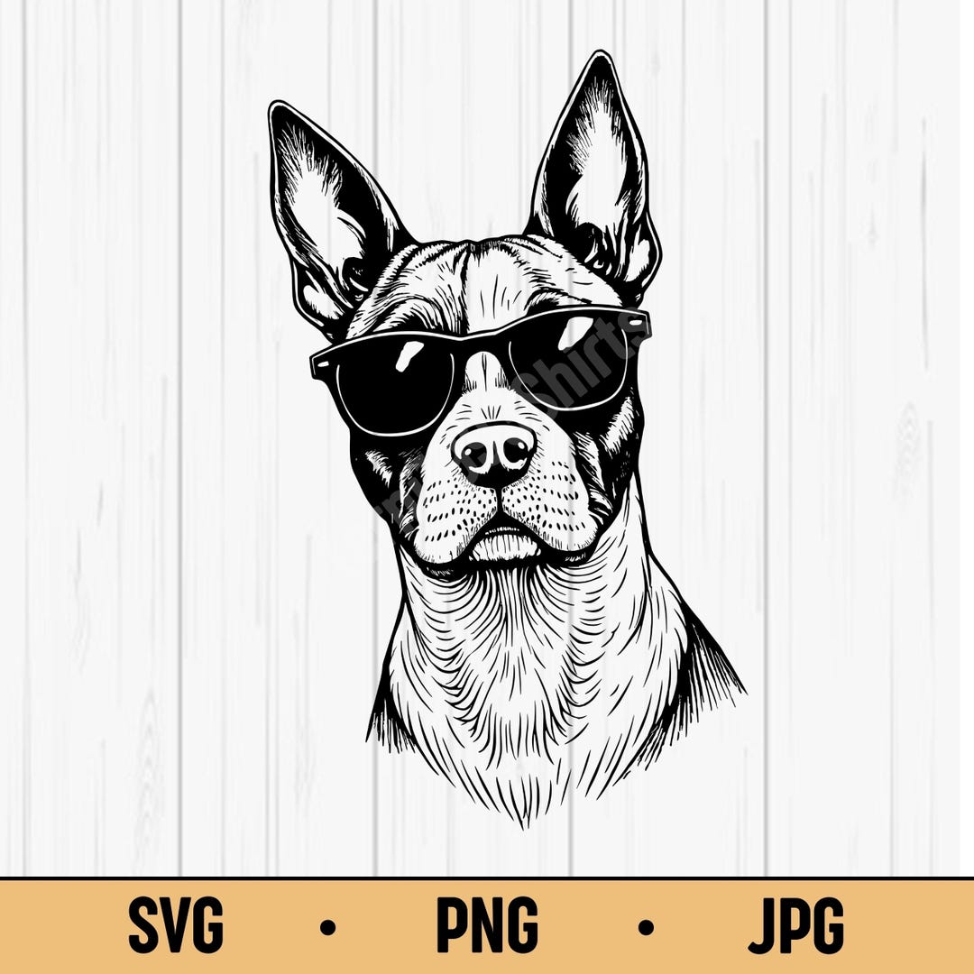 Dog With Sunglasses SVG PNG JPG – Cool Pet Vector, Digital Download for ...