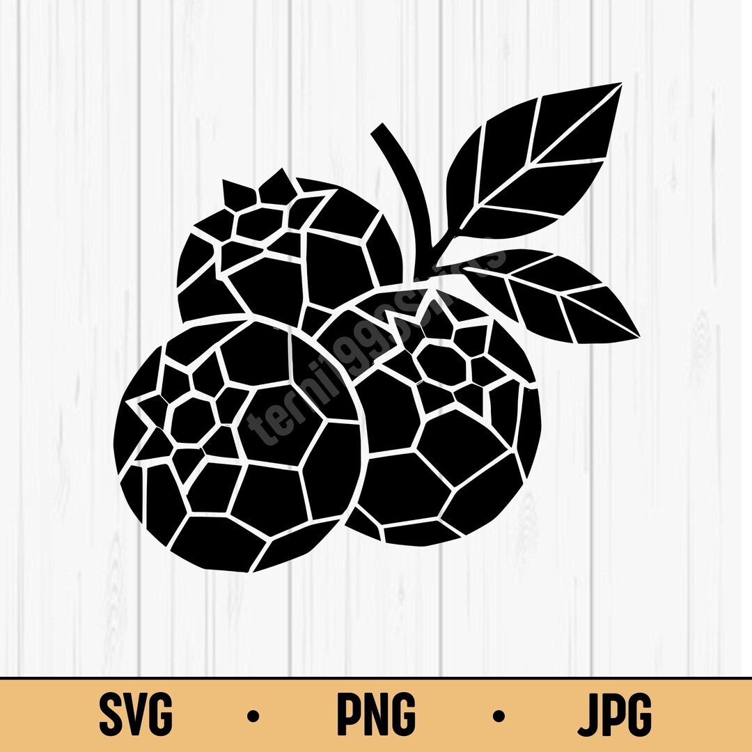 Black Raspberry Svg Raspberry SVG PNG JPG – Berry Fruit Clipart, Digital Download for ...