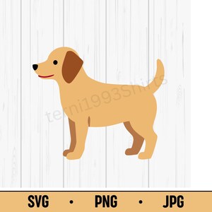 Cute Dog SVG PNG JPG – Simple Cartoon Dog Vector, Kawaii Pet Animal for Stickers & Crafts