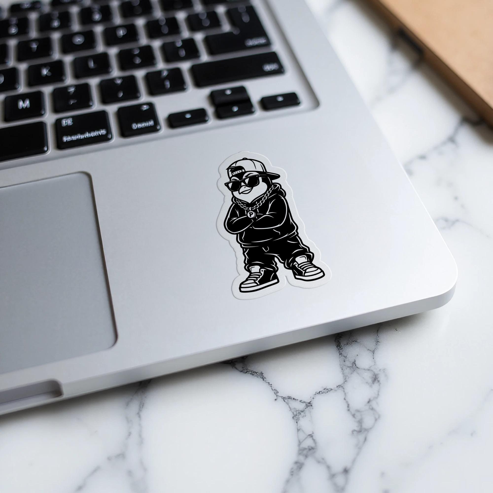 Cool Hip Hop Penguin SVG PNG Digital Design, Rapper Penguin Cut File ...