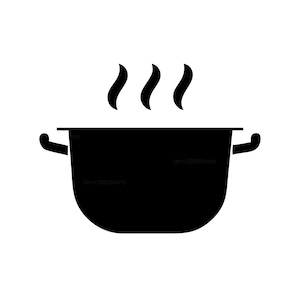 Kochtopf Cartoon – SVG, PNG, JPG, Digitaler Druckbarer Download, Cricut, Kochmotiv, Clip-Art Datei