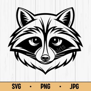 Mascotte de raton laveur fantaisiste SVG - Clipart, téléchargement instantané et imprimable PNG, logo de raton laveur, sublimation de raton laveur, Cricut