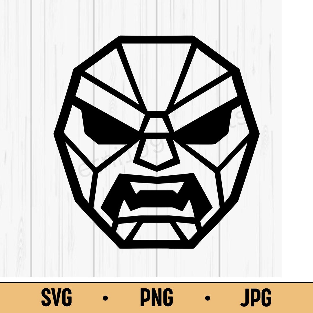 Geometric Mask SVG PNG JPG – Abstract Polygon Tribal Face, Modern ...