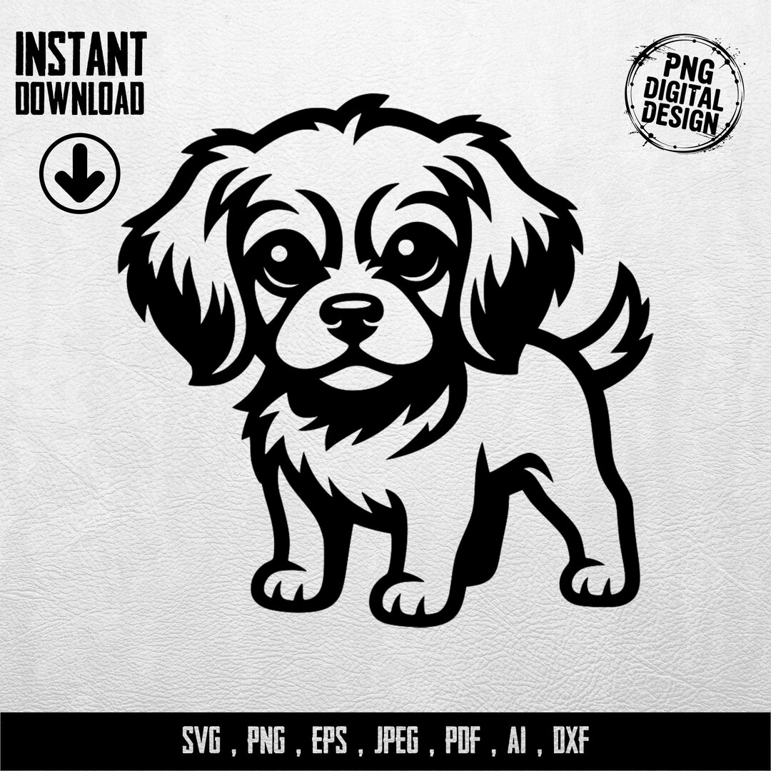 Cute Puppy SVG Digital File for Cricut, Dog PNG Clipart Instant ...