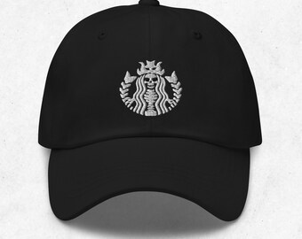 Skeleton Starbucks Dad Hat Embroidered