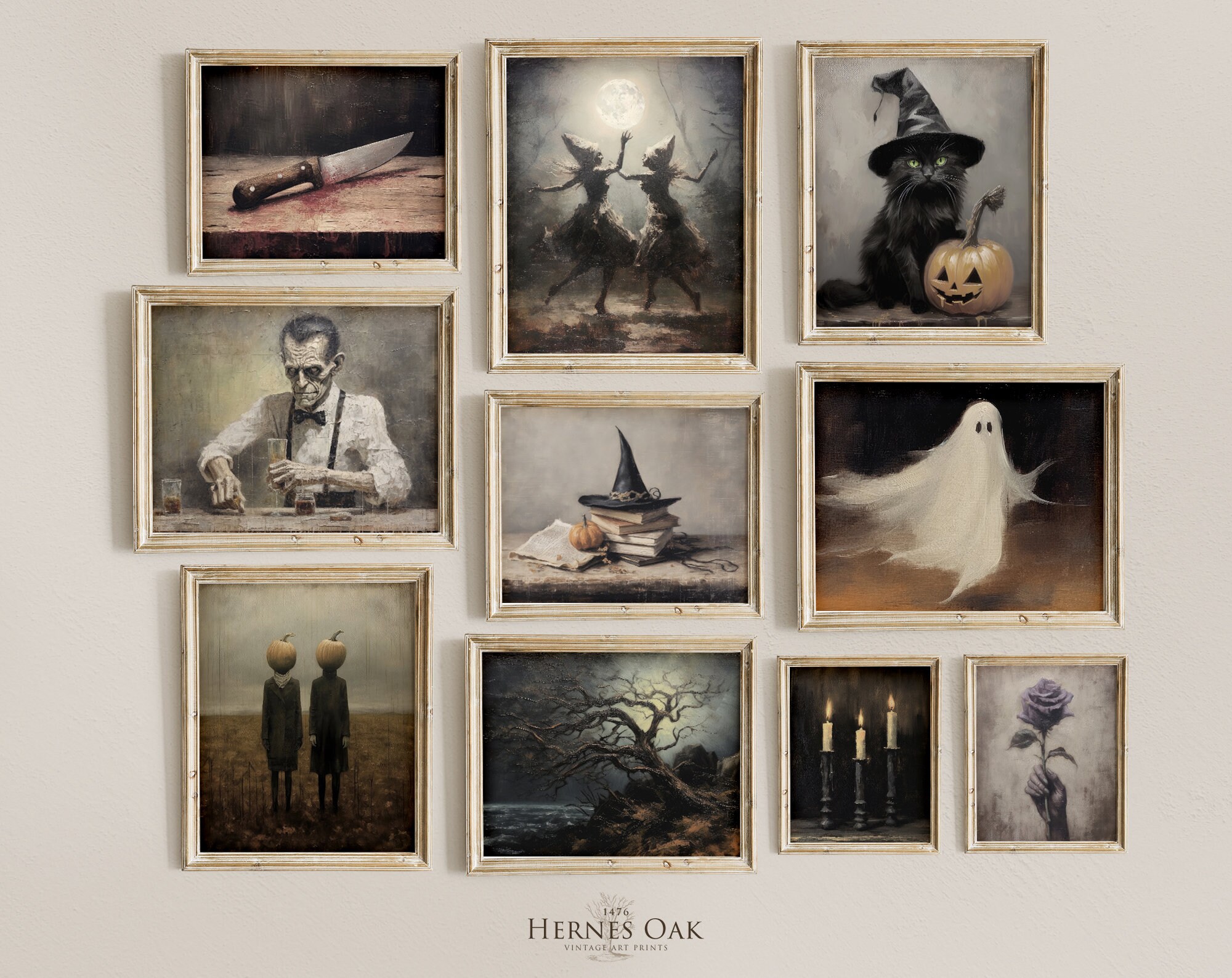 Vintage Halloween Gallery Wall Art Print Set (34) (digital Download) - Etsy