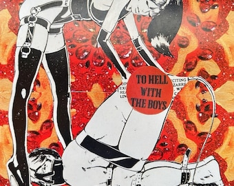 Straight to Hell: Handmade Collage by Television Party Tonight