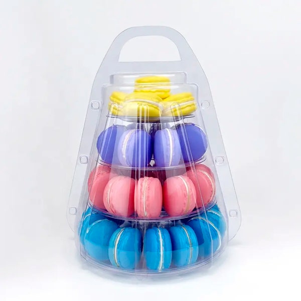 4 Tier Macaron Tower with Protective Case | Adjustable and Reusable